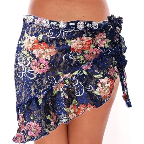 New Arrivals Belly Dance Clothes Accessories Stretchy Skirt Triangle Belt Floral Wraps Bellyance Hip Scarf with Rhinestones