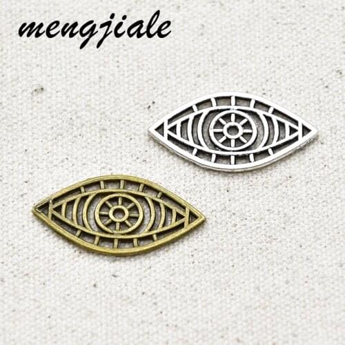 20pcs Two Color Alloy Jewelry Accessories tHollow Eyes Pendant Charms for jewelry Making Findings