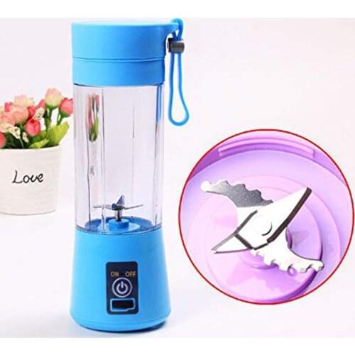 Portable Drink Juicer Maker Home USB Rechargeable 4-Blade Electric Fruit Extractor Juice Blender
