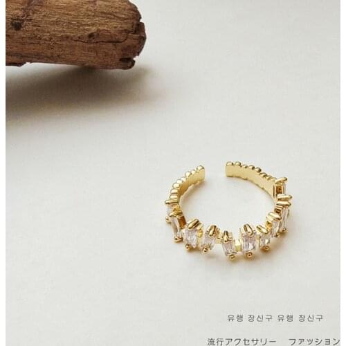 Sparkling Zirconia Adjustable Ring For Women Chic Men Ring 2020 Baroque Style Creative Jewelry Delicate Trendy Glamour Girl Gift