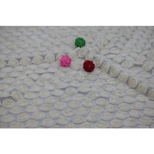 POd29 summer tulle flower 20165 textile 2.5CM Chiffon roses Chiffon sewing embroidery cloth lace fabric elegant organza voile
