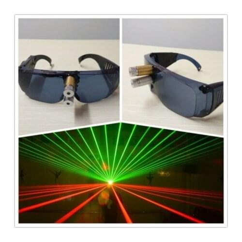 High quality new design red green Laser glasses for stage show DJ laser glove LED glasses to dancing Event & Party Supplies