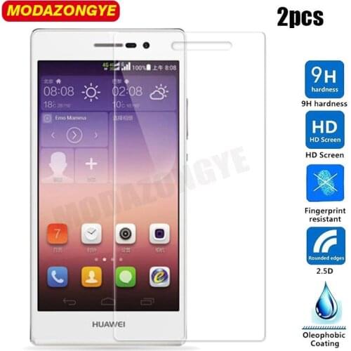 2pcs Tempered Glass For Huawei Ascend P7-L10 Screen Protector Huawei P7 P7-L10 P7-L05 P7-L07 P7-L11 Glass Protective Film