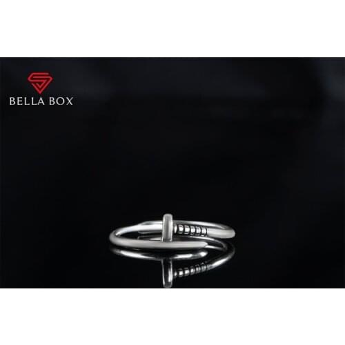 Bella Box Vintage Screw Open Rings For Women Real 925 Sterling Silver Luxury Unusual Rings Simple Wedding Party Fine Jewelry