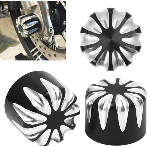 1 Pair Motorcycle Front Axle Cap Nut Cover For Harley Sportster Touring Dyna Touring Softail Electra Street Glide