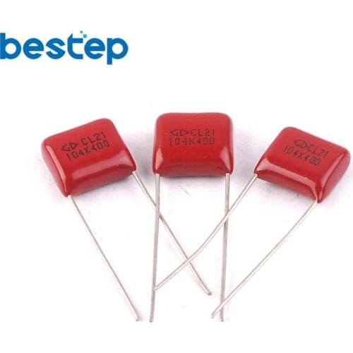 20PCS CBB Capacitor 400V 0.1UF 104 Pitch 10MM