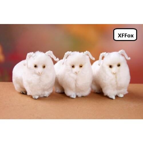 3 pieces a lot simulation mini sheep models polyethylene&furs real life small sheep dolls gift about 9x8cm xf2121