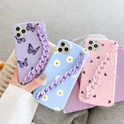 Wrist Cases For Huawei P50 P30 P20 P40 Y6 Y7 Y9 Prime PSmart 2019 Lite Honor 10 Play 9A 9X 9C 8X 20 Pro 10i 9 Lite E Flowers TPU