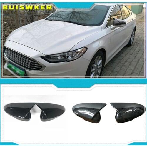 Black Side Wing Mirror Caps For FORD MONDEO MK5 2014-2019 MKV 5 Covers 2015 2016 2017 2018