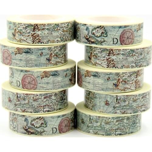New 10pcs/set 15MM*10M dinosaur Earth Decorative Washi Tape DIY Scrapbooking Masking School Office Supply masking tape