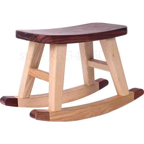 Childrens Trojan / Full Solid Rocking Horse Baby Exclusive Childrens Bench Birthday Gift Can Be Lettered