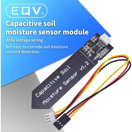 Capacitive Soil Moisture Sensor Module Not Easy to Corrode Wide Voltage Wire 3.3~5.5V Corrosion Resistant W/ Gravity for Arduino