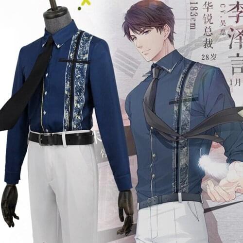 Game Love and Producer Li Zeyan Cosplay Costume Uniforms Summer Outfit Daily Suit Dress Halloween Costumes Fancy Party Event