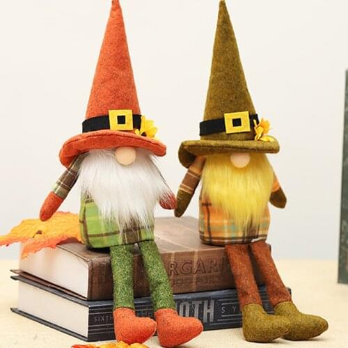 Innovative Gnome Doll Long-legged Sitting Doll Elf Dolls Faceless Doll Wearing Straw Hat Bee Festival Valentines Day Home Decor