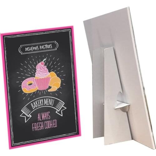 Kt Card Board Easel Paper Pharmacy Advertising Sign Table Top Cardboard Display Board Stand Poster Banner Counter Standee