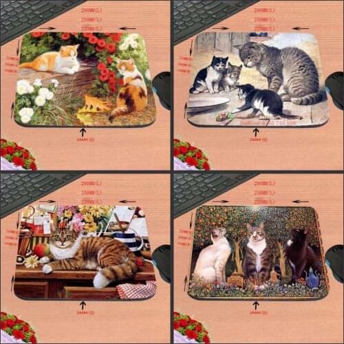 XGZ Mousepad DIY Luxury Printed Persian Cat In Persian Carpet Style Non-slip Laptop Office Gaming Mouse Pad Desk Mat