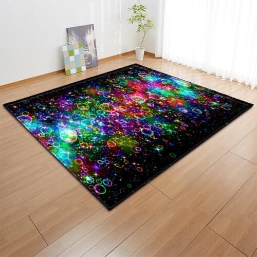 Starry Sky Pattern Living Room Rug Bedroom Childrens Floor Decoration Carpet Home Bath Sofa Hallway Balcony Kids Anti-Slip Mat