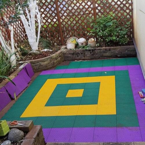 Easy Installing Interlocking Removable PP Floor Tiles For Balcony Bathroom Terrace Backyard