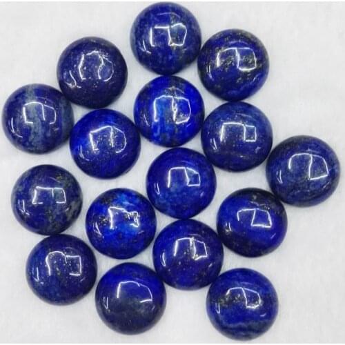 Fashion lapis lazuli 16MM 50pcs/lot Natural Stone round Bead Charm top quality cab cabochon beads for jewelry making Wholesale