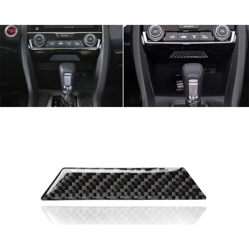 Carbon Fiber Center Console Storage Box Trim Cover Stickers for honda civic 10th gen 2020 2019 2018 2017 2016 stickers