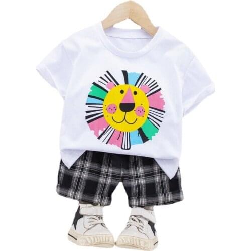 New Summer Baby Boys Clothes Children Girls Cute Cotton T-Shirt Shorts 2Pcs/Sets Toddler Fashion Active Outfits Kids Tracksuits