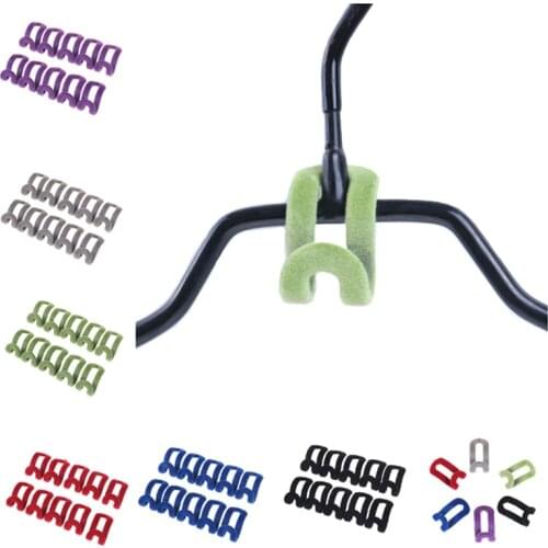 10 pcs/lot Cloth Flocking Holder Cloth Hanger Hook Random Color Mini Flocking Easy Hook Closet Organizer Clothes Hanger