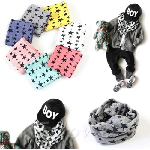 New Baby Winter Warm Boys Girls Stars Collar Scarf Children O Ring Neck Scarves