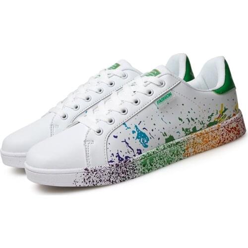 2021 Unisex Couple Casual Shoes Men Women Fashion Design Shoes Male Femme White Sneakers Lovers' Flats Shoes Tennis Plus Size 46