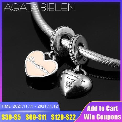 Mothers Day gift heart shape 925 Sterling Silver Charm Pendant Beads Fit Original europeu Charm Bracelet Jewelry making