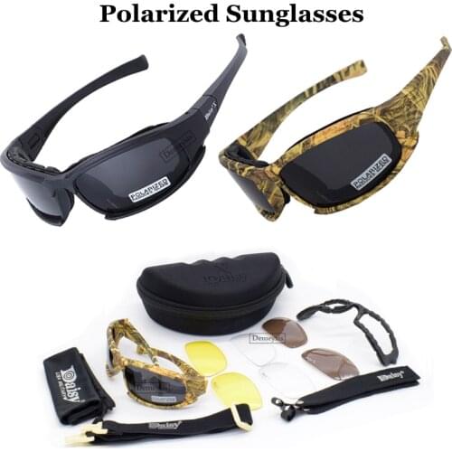 Tactical Camouflage Mens Polarized Glasses Military Shooting Hunting Goggles 4 Lens Kit Sunglasses Men Hiking