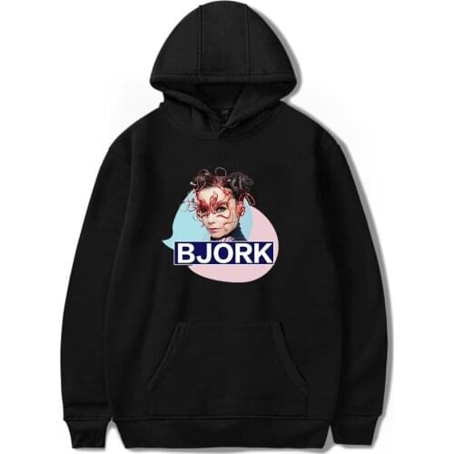 Fashion Harajuku Bjork Hoodies Men/women Hot singer Autumn Keep Warm Cotton Bjork Mens Hoodies and Sweatshirt black pullovers