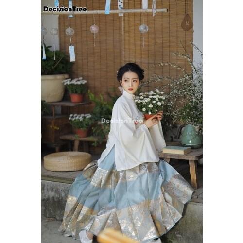 2021 oriental chinese style women traditional hanfu robes oriental clothing retro cosplay ming suit stage performance costume