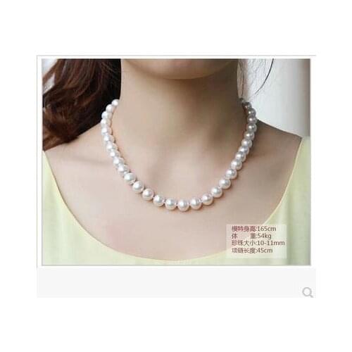 Eternal wedding Women Gift word 925 Sterling real Natural chigai 8.5-9MM white pearl necklace earring set pearl powder