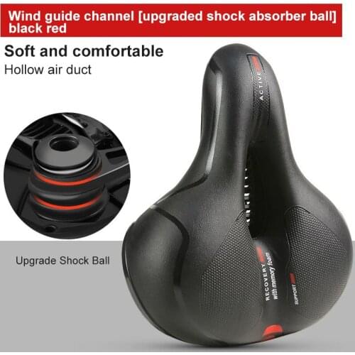 MTB Bicycle Saddle Seat Bicycle Seat Big Large Saddle Dual Spring Suspension Wide Mountain Bike Seat Reflective Seat Accessories