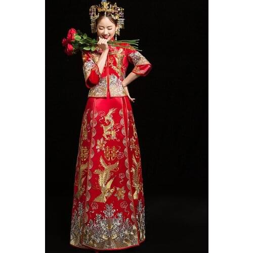 Handmade Button Velour Cheongsam Novelty Chinese Formal Dress Autumn Women Qipao Mandarin Collar