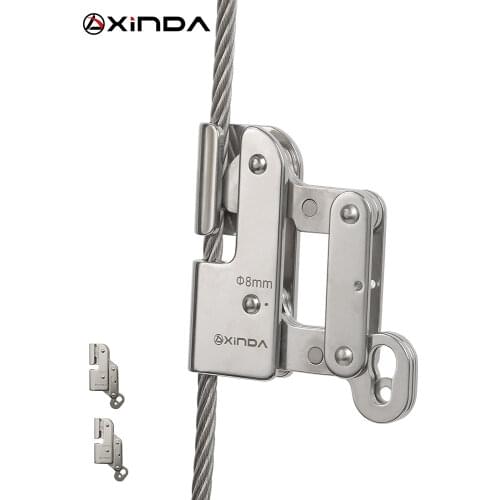 Xinda 8mm 10mm Steel Cable Fall Arrester Work At Height Rope Grab For Steel Cable Wind Power Protection Equipment
