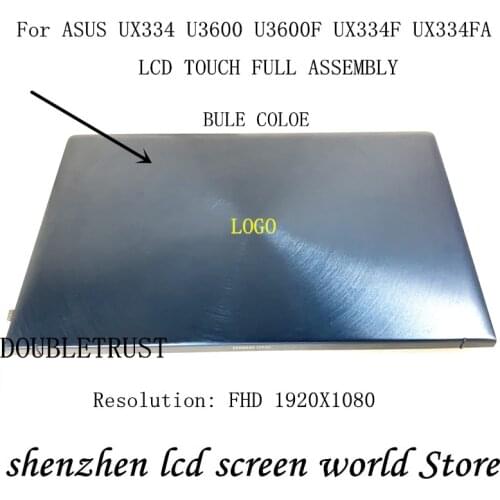 Bule color original full Assembly fhd replacement For ASUS UX334 UX334F UX334FA 13.3 Laptop LCD Display Touch Screen Digitizer