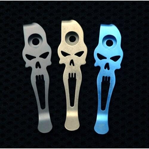 1 Piece TC4 Titanium Alloy Pocket Knife Back Clip For Rick Hinderer SNG SMF ZT Design 1-Hole 3.6MM Diameter Knife Make DIY Tools