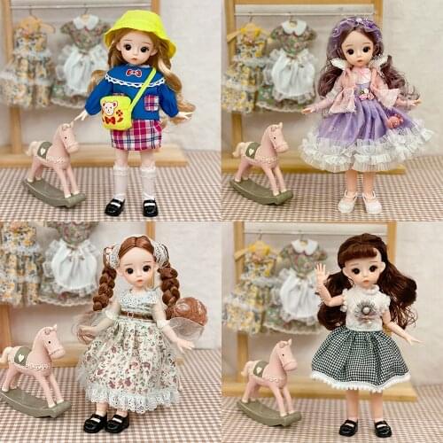 12 Inch BJD Doll Fairy Doll Rotatable Joints Lifelike Pose With Golden Wig Pink Dress Nice Shoes Beautiful Makeup Gift For Girl