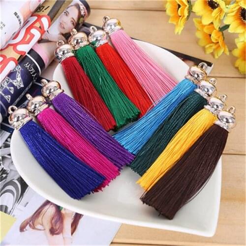 20pcs/lot Good quality 80cm Silk Tassel Charm Necklace Earring Tassels DIY Jewelry Accessories