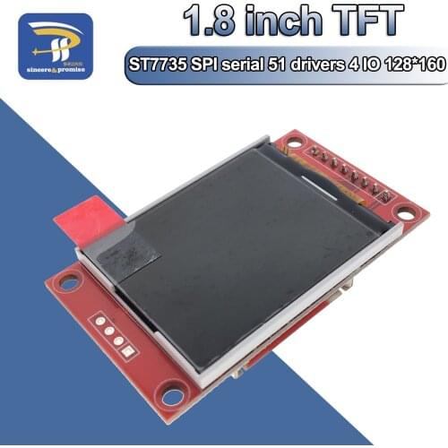1.8 inch TFT LCD Module LCD Screen Module ST7735 SPI serial 51 drivers 4 IO driver TFT Resolution 128*160 For Arduino