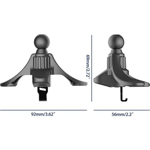 Car Air Vent Mount Clip Adapter Universal 17mm Ball Head Phone Holder Stand T84C