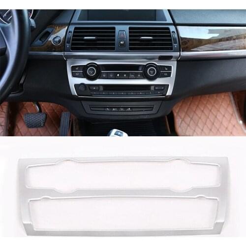 Car Air Conditioner Volume Decoration Button Frame Trim Accessories for BMW-X5 E70 2008-2013