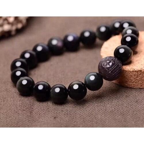 Free shipping Free shipping 5 a level of natural ice god beast obsidian bracelet wholesale