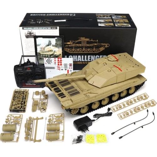 Large Battle Remote Control Tank Car With LED lights Simulation Sound and Action Launch Bullet BB With Vibration Smoke RC Tanks