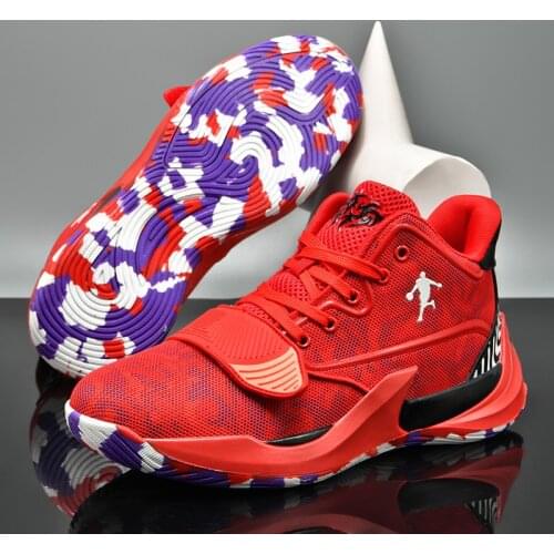 Brand Men Basketball Shoes Lace Up Street Style Basketball Culture Sports Shoes High Top Sneakers for Men Athletic Trainer Shoes