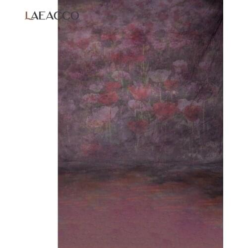 Laeacco Red Flower Backdrops Grunge Vintage Baby Shower Newborn Wedding Photography Backgrounds Photozone For Food Photo Studio