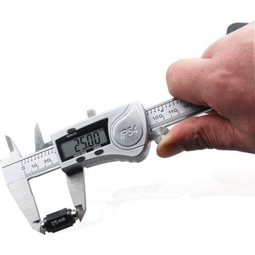 IP54 Digital Display Vernier Caliper High Accuracy Waterproof Stainless Steel 150mm Metric Imperial With Depth Measurement 0.01