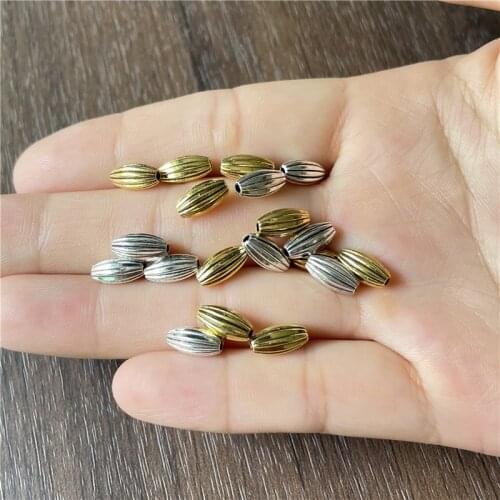 JunKang rugby shaped vertical stripe beads for jewelry production DIY handmade bracelet necklace accessories materials