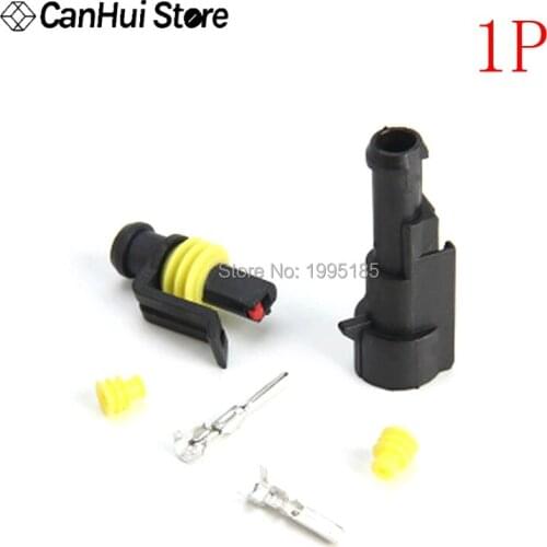 5 sets Kit 1P 2P 3P 4P 5P 6P AMP 1.5 male and female Plug Automotive waterproof connectors Xenon lamp lamp connector for car